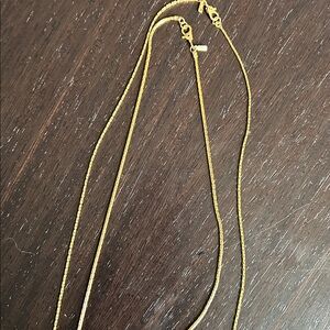 Monet Vintage 30” long gold necklaces (2)
